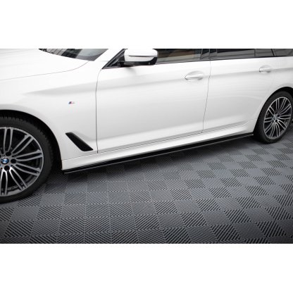 Maxton Design difuzory pod boční prahy pro BMW řada 5 G30, G31, černý lesklý plast ABS