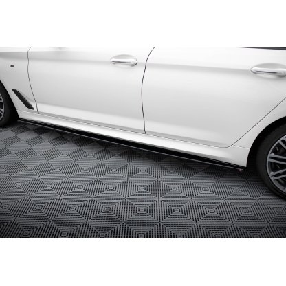 Maxton Design difuzory pod boční prahy pro BMW řada 5 G30, G31, černý lesklý plast ABS