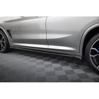 Maxton Design difuzory pod boční prahy pro BMW X4 M F98, černý lesklý plast ABS