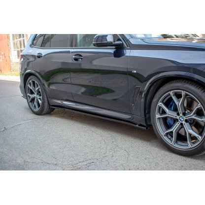 Maxton Design difuzory pod boční prahy pro BMW X5 G05, černý lesklý plast ABS, M-pack