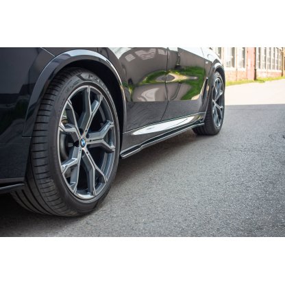 Maxton Design difuzory pod boční prahy pro BMW X5 G05, černý lesklý plast ABS, M-pack