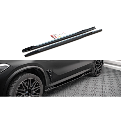 Maxton Design difuzory pod boční prahy pro BMW X5M G05, carbon-Look