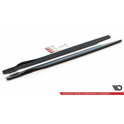 Maxton Design difuzory pod boční prahy pro BMW X6 G06 /M-Pack, černý lesklý plast ABS