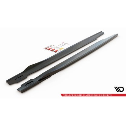 Maxton Design difuzory pod boční prahy pro BMW X6 G06 /M-Pack, černý lesklý plast ABS