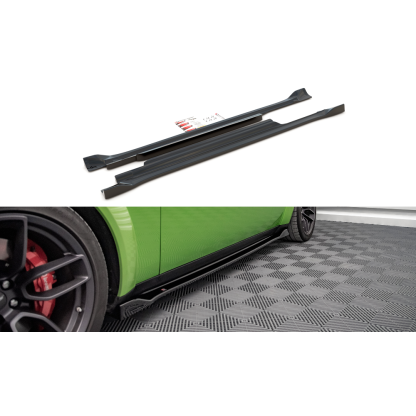 Maxton Design difuzory pod boční prahy pro Dodge Challenger MK3 SRT Hellcat Widebody, plast ABS bez povrchové úpravy