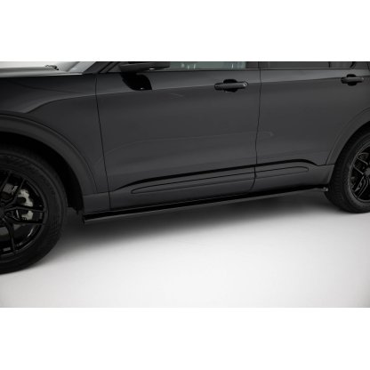 Maxton Design difuzory pod boční prahy pro Ford Explorer XLT Mk6, černý lesklý plast ABS