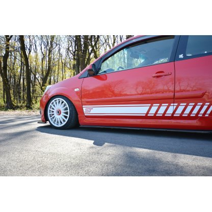Maxton Design difuzory pod boční prahy pro Ford Fiesta ST Mk6, černý lesklý plast ABS