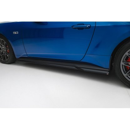 Maxton Design difuzory pod boční prahy pro Ford Mustang Mk7 GT, černý lesklý plast ABS
