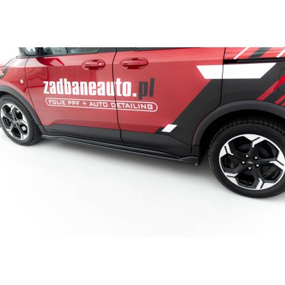 Maxton Design difuzory pod boční prahy pro Ford Tourneo Courier Mk2, černý lesklý plast ABS