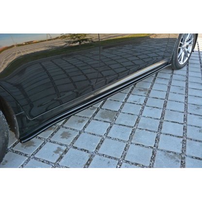 Maxton Design difuzory pod boční prahy pro Infiniti G37, černý lesklý plast ABS, Sedan