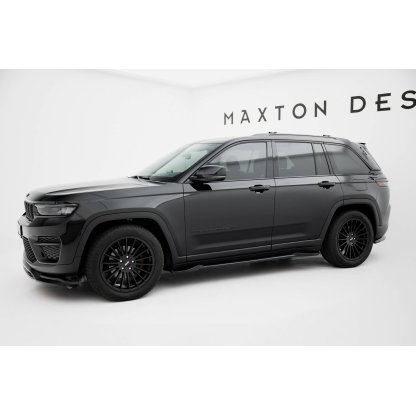 Maxton Design difuzory pod boční prahy pro Jeep Grand Cherokee WL, černý lesklý plast ABS, Trailhawk