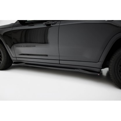 Maxton Design difuzory pod boční prahy pro Jeep Grand Cherokee WL, černý lesklý plast ABS, Trailhawk