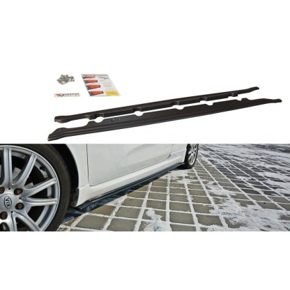 Maxton Design difuzory pod boční prahy pro Kia Cee'd Mk 2/ProCeed GT, černý lesklý plast ABS