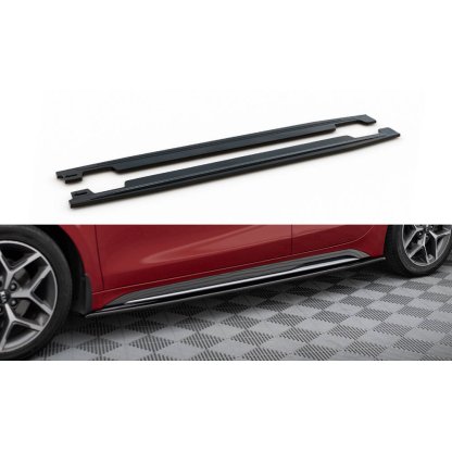 Maxton Design difuzory pod boční prahy pro Kia Cee'd Mk 3/ProCeed GT, černý lesklý plast ABS