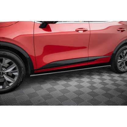 Maxton Design difuzory pod boční prahy pro Kia Sportage Mk5 GT-Line, černý lesklý plast ABS