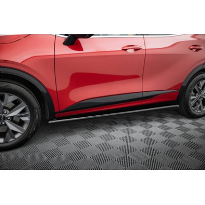 Maxton Design difuzory pod boční prahy pro Kia Sportage Mk5 GT-Line, černý lesklý plast ABS