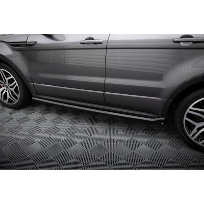 Maxton Design difuzory pod boční prahy pro Land rover Range Rover Evoque Mk1 Facelift, černý lesklý plast ABS, HSE Dynamic