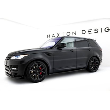 Maxton Design difuzory pod boční prahy pro Land rover Range Rover Sport Mk2, černý lesklý plast ABS