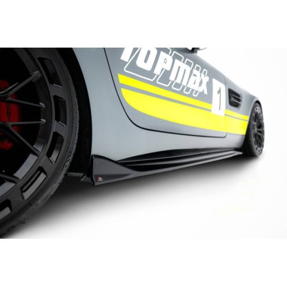 Maxton Design difuzory pod boční prahy pro Mercedes AMG GT C C190 Facelift, černý lesklý plast ABS
