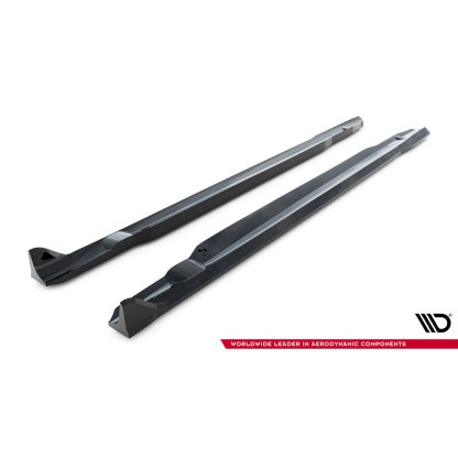 Maxton Design difuzory pod boční prahy pro Mercedes CLE C236 53 AMG, černý lesklý plast ABS
