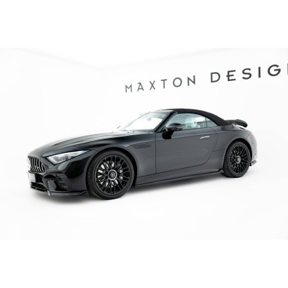 Maxton Design difuzory pod boční prahy pro Mercedes SL R232/AMG 63, černý lesklý plast ABS