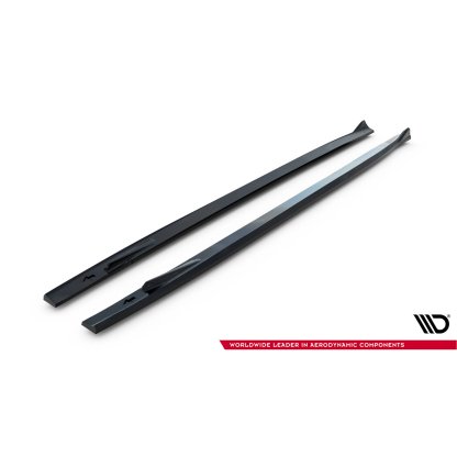 Maxton Design difuzory pod boční prahy pro Mercedes SL R232/AMG 63, černý lesklý plast ABS
