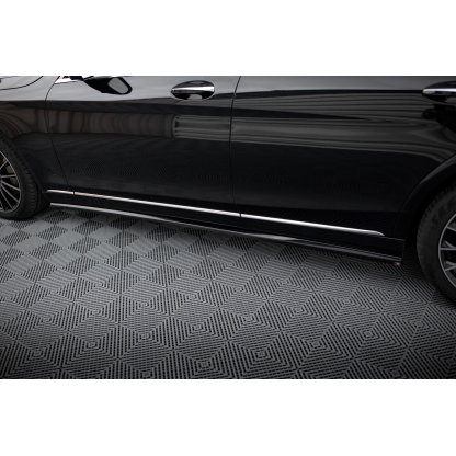 Maxton Design difuzory pod boční prahy pro Mercedes třída S W222 Standard, černý lesklý plast ABS, vč. Facelift