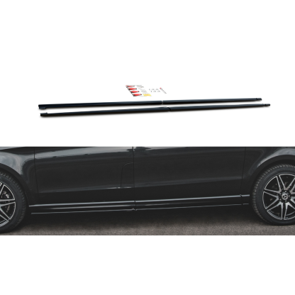 Maxton Design difuzory pod boční prahy pro Mercedes třída V W447F, černý lesklý plast ABS, AMG-Line