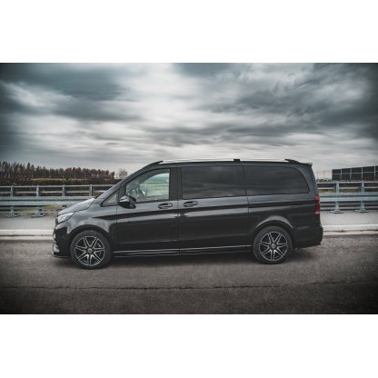 Maxton Design difuzory pod boční prahy pro Mercedes třída V W447F, černý lesklý plast ABS, AMG-Line