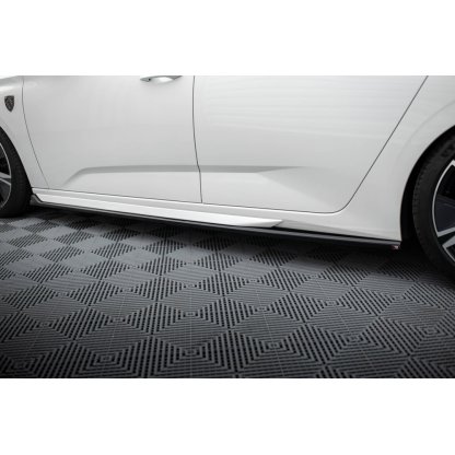 Maxton Design difuzory pod boční prahy pro Peugeot 308 GT Mk3, černý lesklý plast ABS, SW