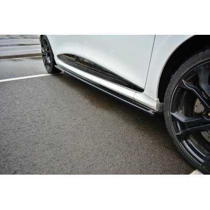 Maxton Design difuzory pod boční prahy pro Renault Clio RS Mk4, černý lesklý plast ABS