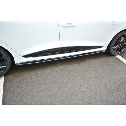 Maxton Design difuzory pod boční prahy pro Renault Clio RS Mk4, černý lesklý plast ABS