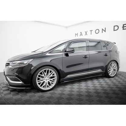 Maxton Design difuzory pod boční prahy pro Renault Espace Mk5 Facelift, černý lesklý plast ABS