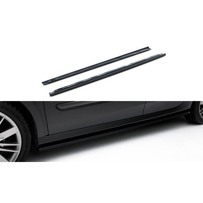 Maxton Design difuzory pod boční prahy pro Renault Laguna GT Mk3, černý lesklý plast ABS
