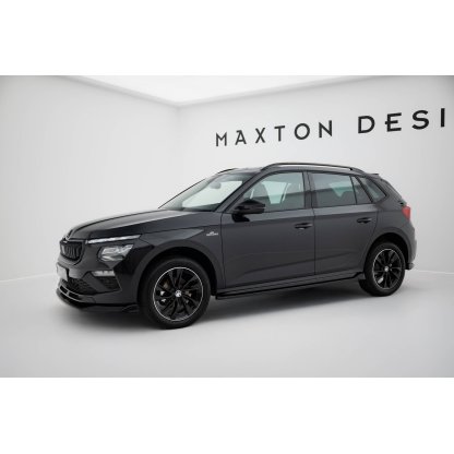 Maxton Design difuzory pod boční prahy pro Škoda Kamiq Mk1 Facelift, černý lesklý plast ABS, Monte Carlo