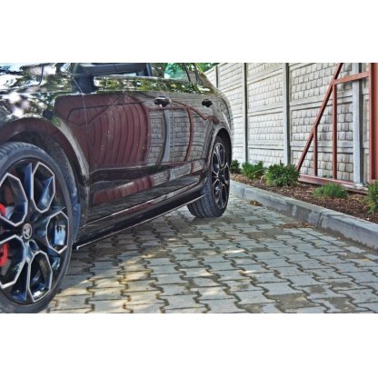 Maxton Design difuzory pod boční prahy pro Škoda Octavia RS Facelift Mk3, černý lesklý plast ABS