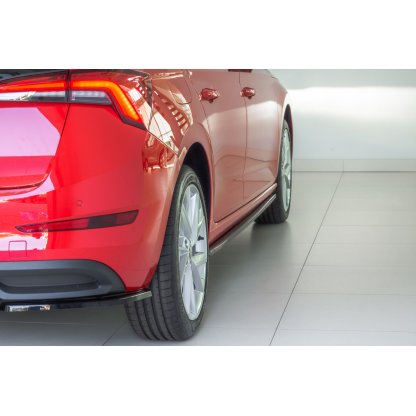 Maxton Design difuzory pod boční prahy pro Škoda Scala, černý lesklý plast ABS
