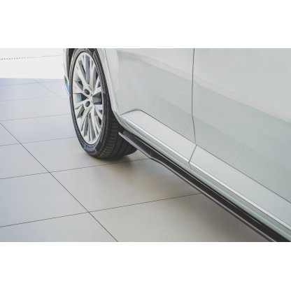 Maxton Design difuzory pod boční prahy pro Škoda Superb Mk3 FL Facelift, černý lesklý plast ABS