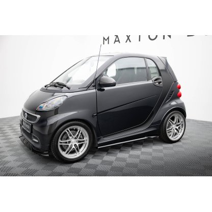 Maxton Design difuzory pod boční prahy pro Smart Fortwo C451 Facelift, černý lesklý plast ABS, Brabus