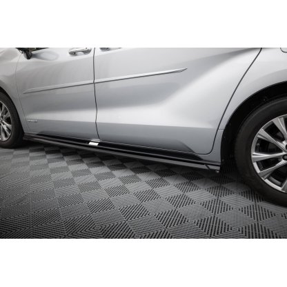 Maxton Design difuzory pod boční prahy pro Toyota Sienna Mk4, černý lesklý plast ABS