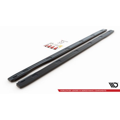 Maxton Design difuzory pod boční prahy pro Volkswagen Caddy Mk3 Facelift, carbon-Look, pro verzi Long
