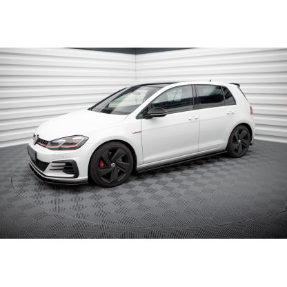 Maxton Design difuzory pod boční prahy pro Volkswagen Golf GTI Mk7, černý lesklý plast ABS