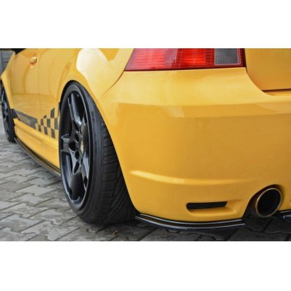 Maxton Design difuzory pod boční prahy pro Volkswagen Golf R Mk4, černý lesklý plast ABS