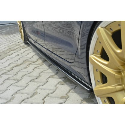 Maxton Design difuzory pod boční prahy pro Volkswagen Jetta Mk6, černý lesklý plast ABS