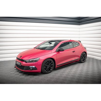 Maxton Design difuzory pod boční prahy pro Volkswagen Scirocco Mk3, černý lesklý plast ABS