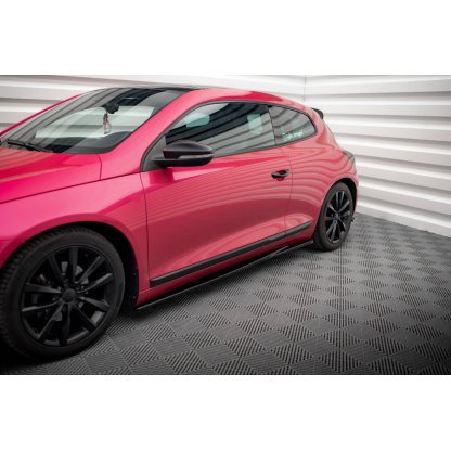 Maxton Design difuzory pod boční prahy pro Volkswagen Scirocco Mk3, černý lesklý plast ABS