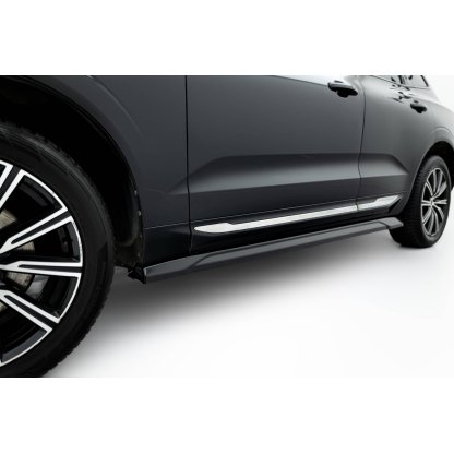 Maxton Design difuzory pod boční prahy pro Volvo XC60 Mk 2, černý lesklý plast ABS