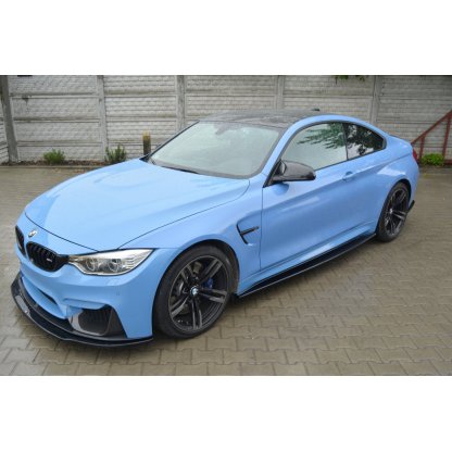 Maxton Design difuzory pod boční prahy ver.1 pro BMW M4 F82, černý lesklý plast ABS