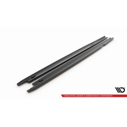 Maxton Design difuzory pod boční prahy ver.1 pro Škoda Octavia RS Mk4, černý lesklý plast ABS