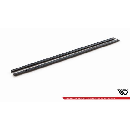 Maxton Design difuzory pod boční prahy ver.1 pro Volkswagen Golf GTI Mk8, černý lesklý plast ABS